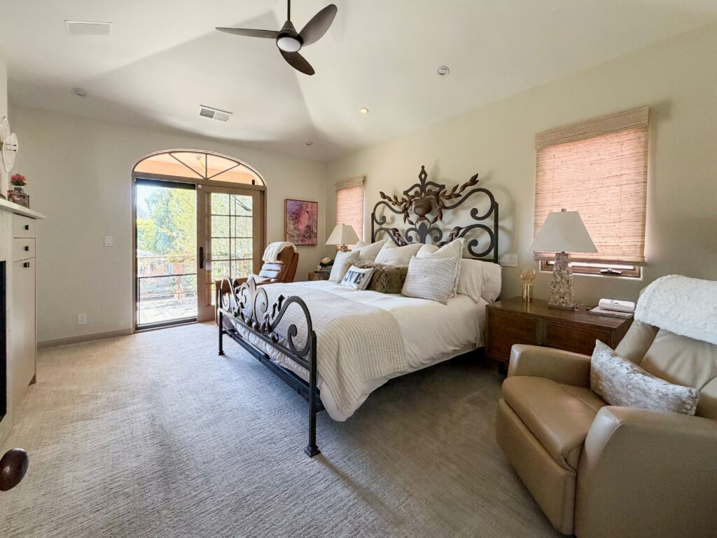 Master Bedroom Balanced lighting (recessed + natural light)