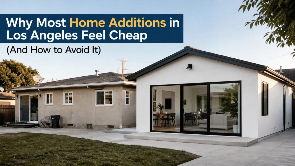 Why Most Home Additions in Los Angeles Feel Cheap (And How to Avoid It)