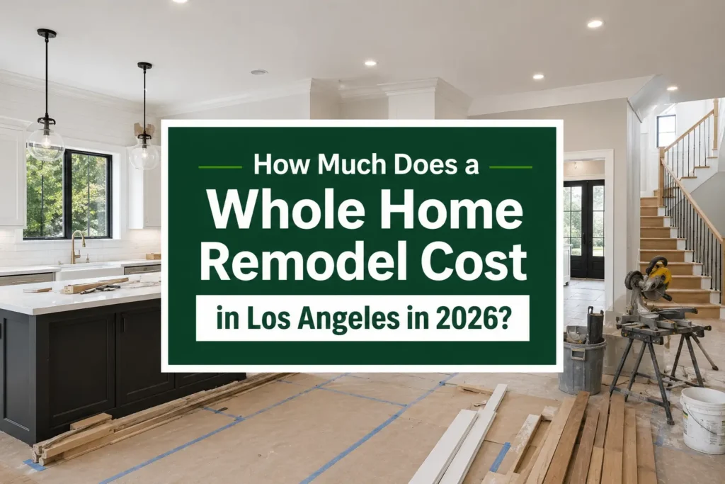 How Much Does a Whole Home Remodel Cost in Los Angeles in 2026?