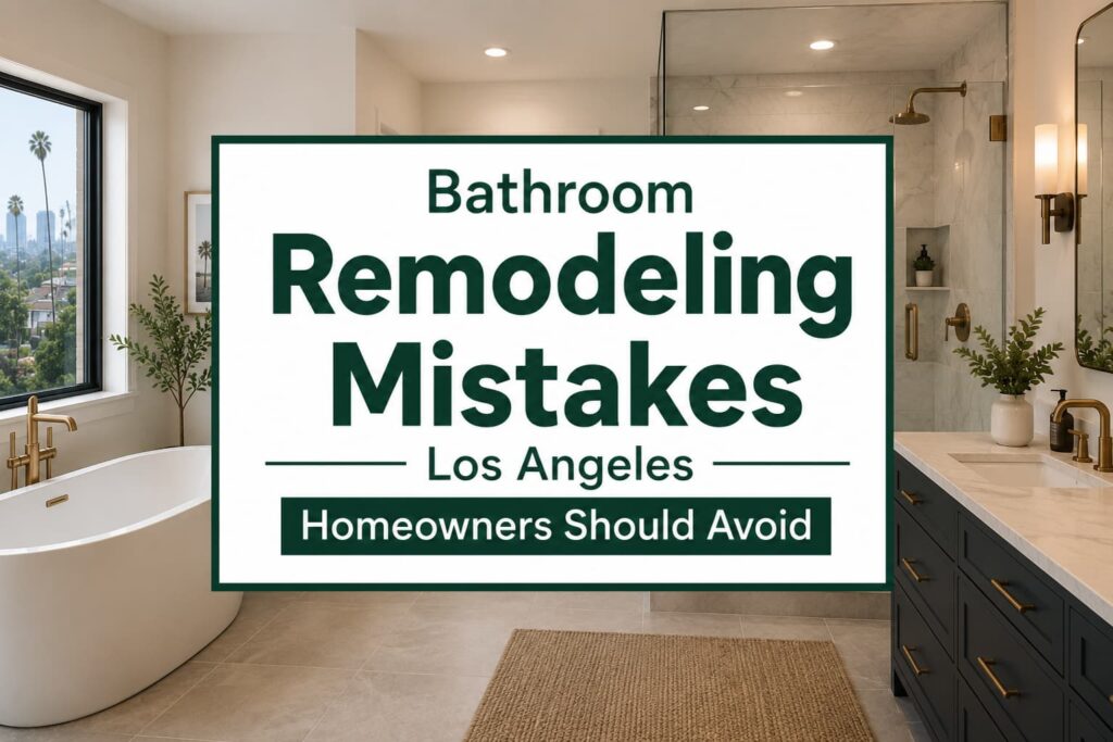 Bathroom Remodeling Mistakes Los Angeles Homeowners Should Avoid