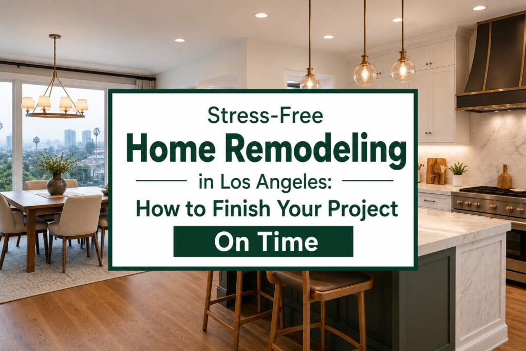 Stress-Free Home Remodeling in Los Angeles: How to Finish Your Project On Time